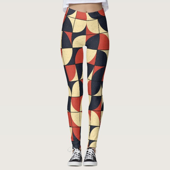 Leggings géométrique Abstraite : art informatique. (Devant)
