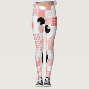 Leggings Géométrique Abstraite : Formes Vintages lumineuses