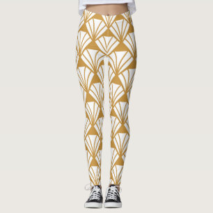 Leggings Géométrique Classique : Art Déco Élégance.