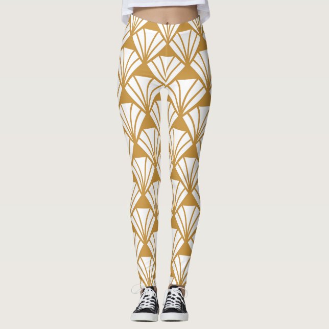 Leggings Géométrique Classique : Art Déco Élégance. (Devant)