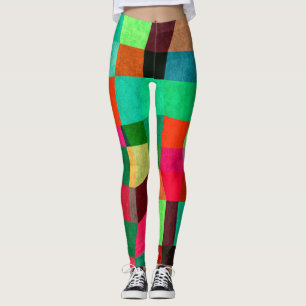 Leggings Géométrique colorée : Texture sans fil Abstraite