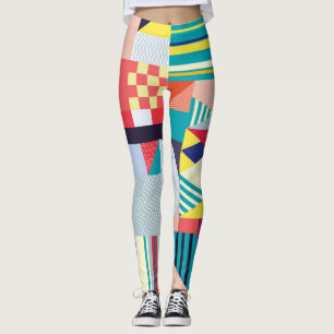 Leggings Géométrique décorative : Motif Abstrait Vintage.
