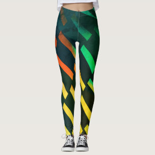 Leggings Géométrique diagonale tendance -