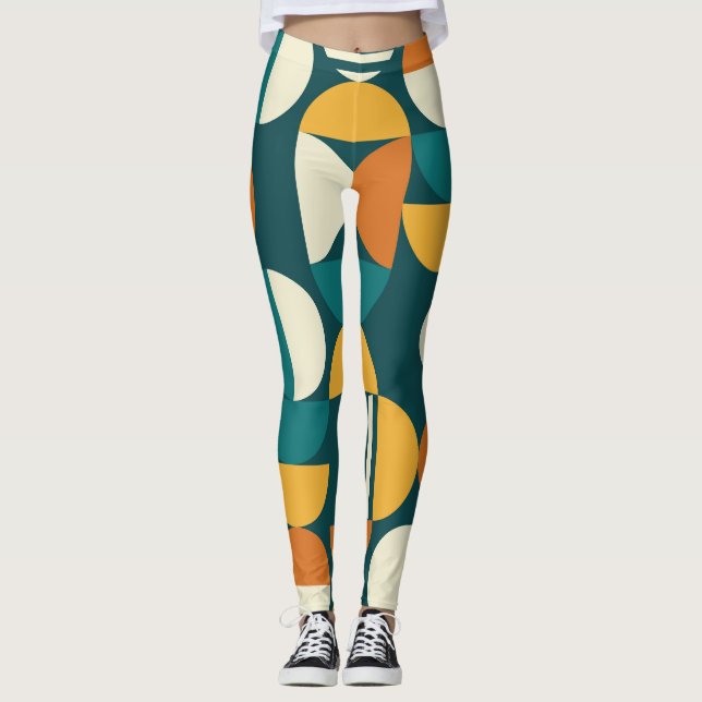 Leggings Géométrique Du Milieu Du Siècle : Conception Rétro (Devant)