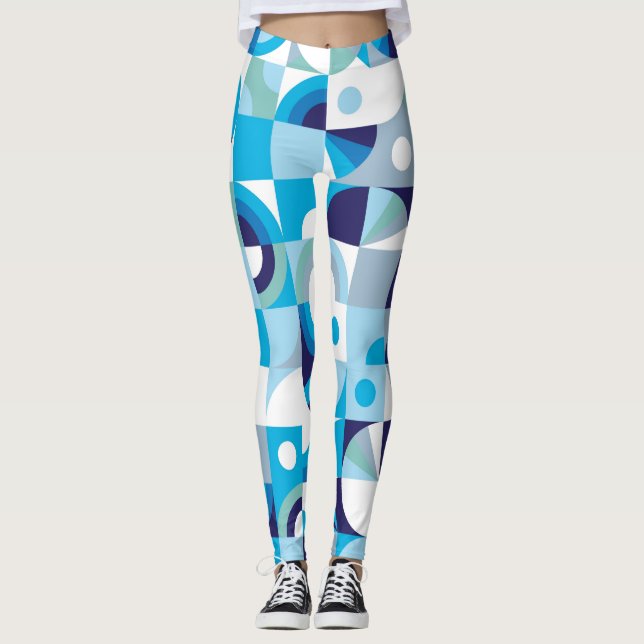 Leggings Géométrique Vibrante : Moderne sans couture (Devant)