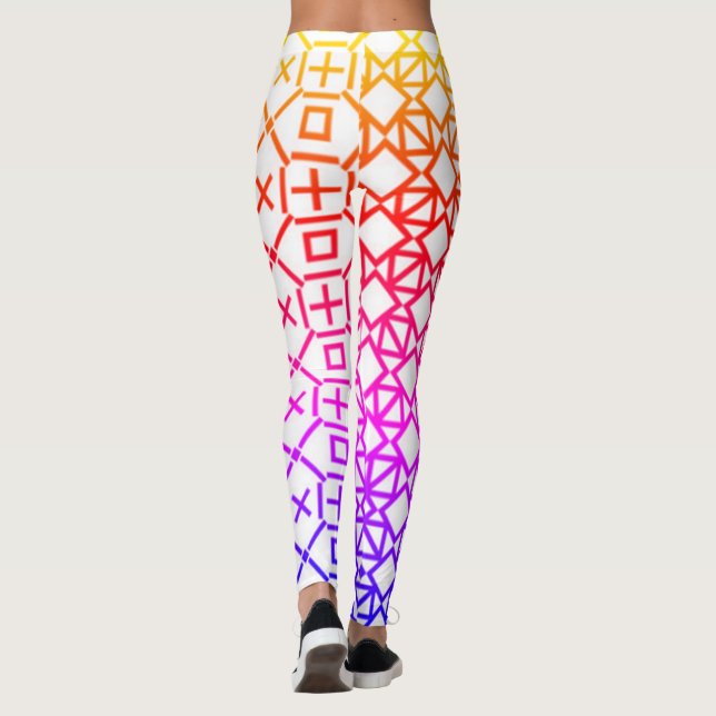 Leggings géométriques colorés (Dos)