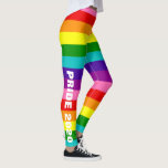 Leggings Gilbert Baker Gay pride Drapeau Texte personnel<br><div class="desc">Customiser le texte,  la taille et l'échelle du motif</div>