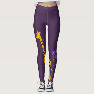 Leggings Girafe de patinage drôle mignonne de bande