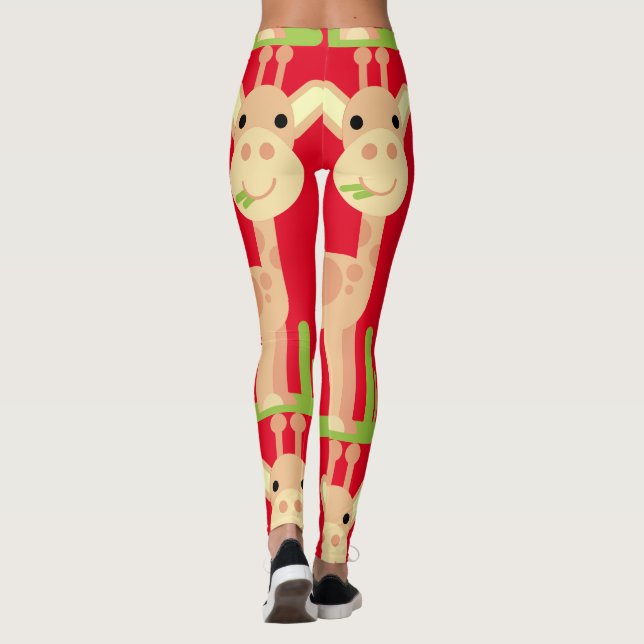 Leggings Girafe mignonne en train de mâcher  Thunder_Cove (Dos)