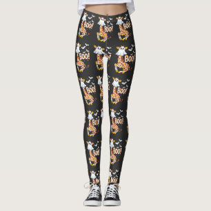 Leggings Giraffe Boo Costume Halloween Fun Cute Boo