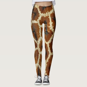 Leggings Giraffe moderne Imprimer brun