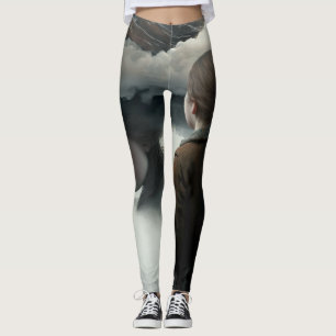 Leggings Girl with clouds