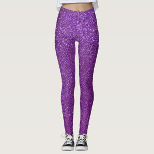 Leggings Girly Sparkly Royal Purple Parties scintillant