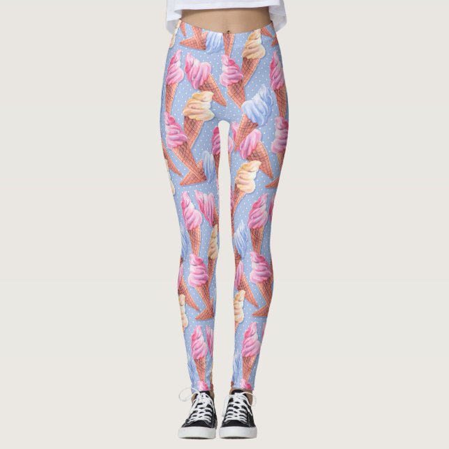 Leggings Glace. Motif doux (Devant)