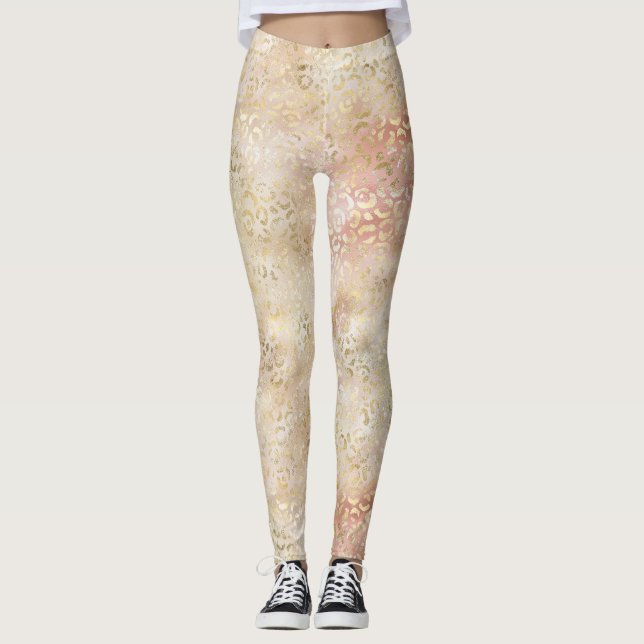 Leggings Glam Gold Rose (Devant)