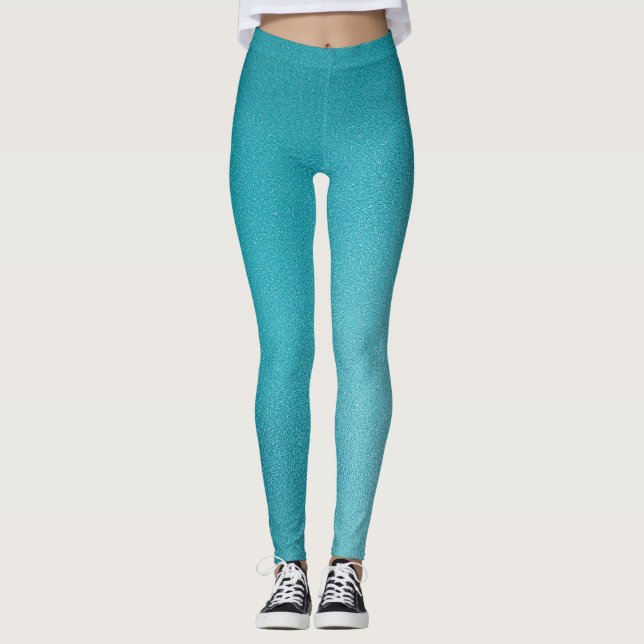 Leggings Glam Parties scintillant turquoise (Devant)