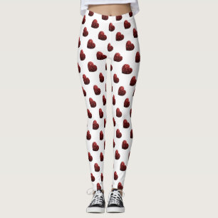 Leggings Glamor Red Parties scintillant scintille motif de 