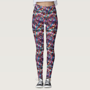 Leggings Glamour Coloré Clinquant Étincelant Brillant Viole