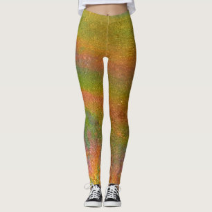 Leggings Glissant d'huile arc-en-ciel iridescent coloré