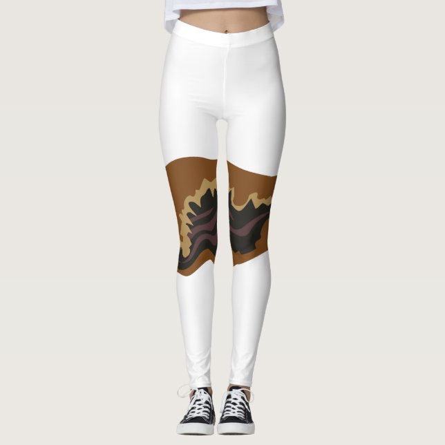Leggings Glitch Alimentation chèvre oreille frite (Devant)