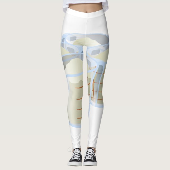 Leggings Glitch Farine alimentaire (Devant)