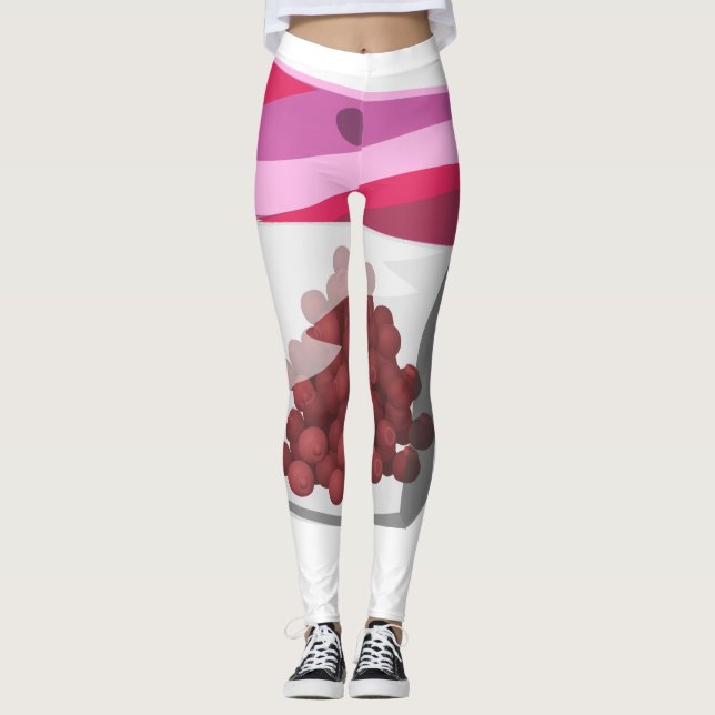 Leggings Glitch Food dessert rub (Devant)