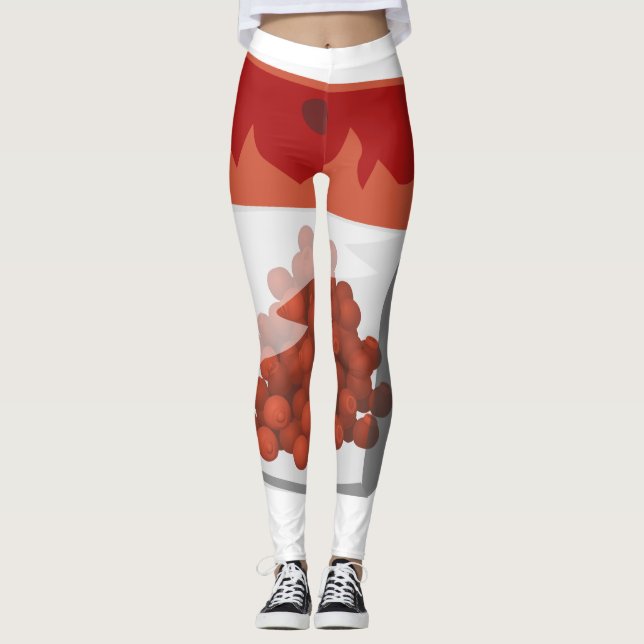 Leggings Glitch Food hototot frotter (Devant)