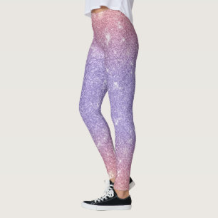 Leggings Glitterie violet et rose