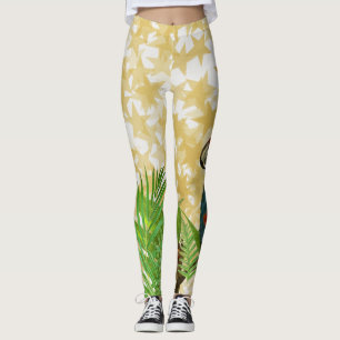 Leggings Glittery Gold Stars Parrot et Papillon