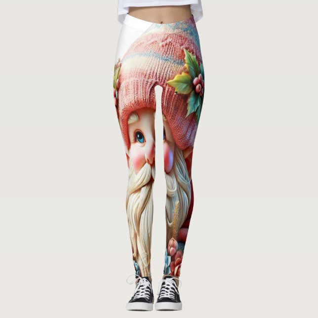 Leggings Gnome en fleurs  (Devant)