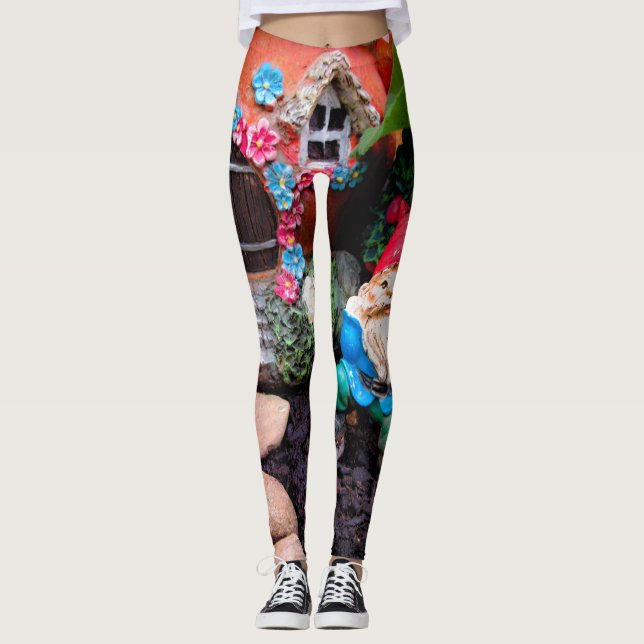 Leggings Gnome géranium 01 (Devant)