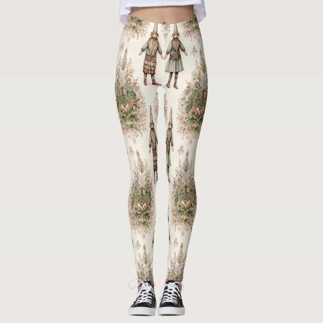 Leggings Gnomes de la forêt fantaisiste & Botanique (1) (Devant)