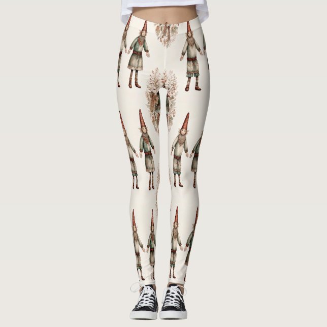 Leggings Gnomes de la forêt fantaisiste & Botanique (2) (Devant)