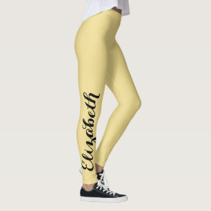 Leggings Gold Chic Stylish Personnalisation Name Worksport