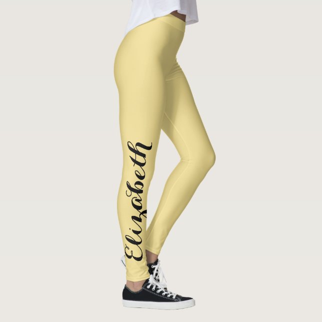 Leggings Gold Chic Stylish Personnalisé Nom entraînement Sp (Droite)