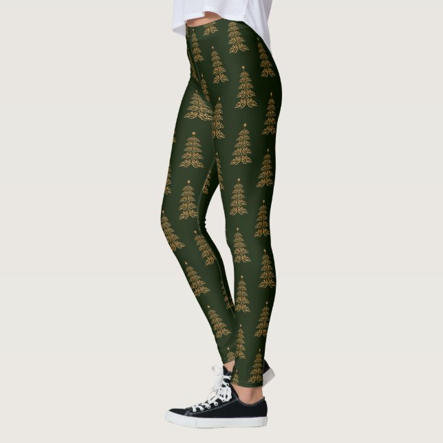 Leggings Gold Christmas Bell Tree Leging (Gauche)