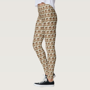 Leggings Gold Christmas Bells Leging de vacances