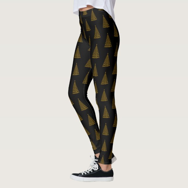 Leggings Gold Elegant Christmas Tree (Gauche)