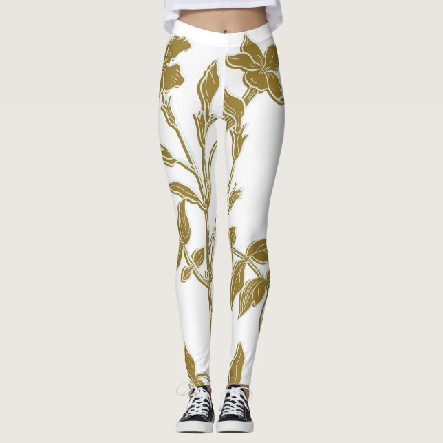 Leggings Gold Floral (Devant)