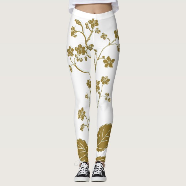 Leggings Gold Floral (Devant)
