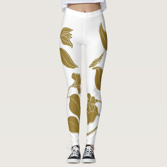 Leggings Gold Floral (Devant)