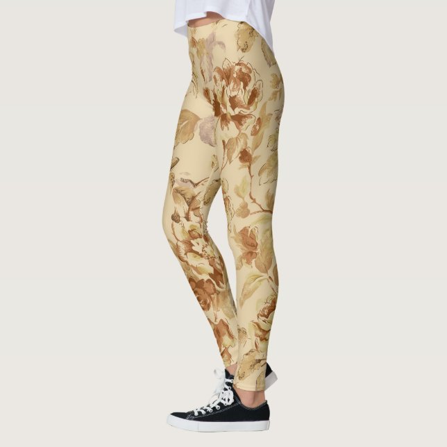 Leggings Gold Floral Populaire (Gauche)