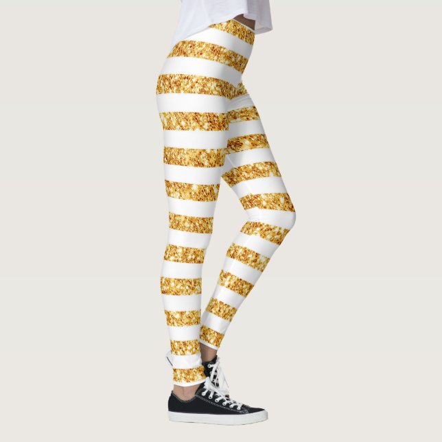 Leggings Gold Horizontal Parties scintillant Boho Popular C (Droite)