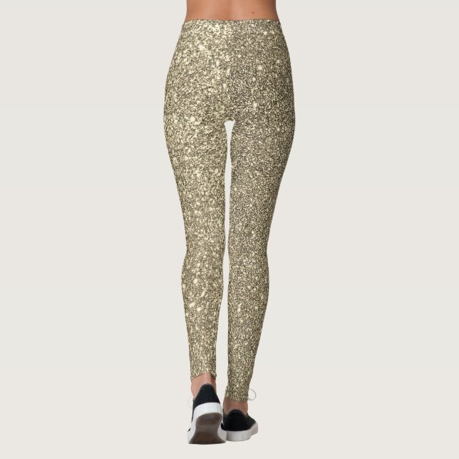Leggings Gold Parties scintillant Ombre Sparkly Moderne (Dos)