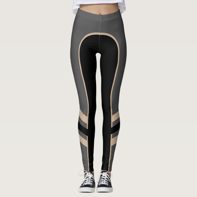 Leggings Gold/Platinum/Black Side Band (Devant)