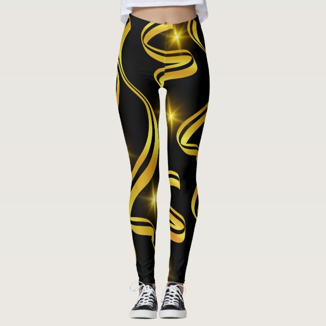 Leggings Gold Streak Midnight (Devant)