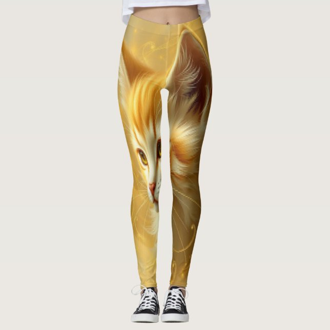 Leggings Golden cat  (Devant)