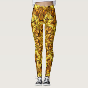 Leggings Golden Mandala Antique Abstract Design-63495