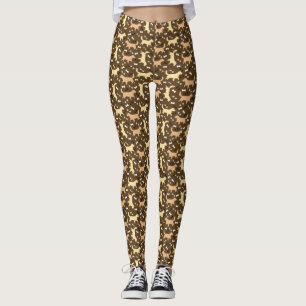 Leggings Golden Retrivers Motif Rouge Golden Yellow Golden 