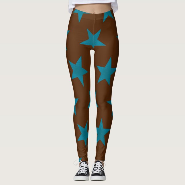 Leggings Golden Stars Pattern 16 (Devant)